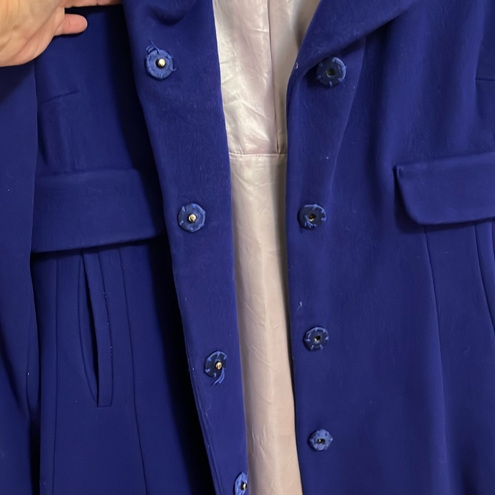 Laundry by Design coat women’s med/large purple wool fit & flare style old money - Picture 5 of 16